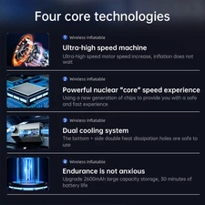 Mini Air Pump Cordless Rechargeable 6000pa 2850rpm Inflatable Deflatable DIFO