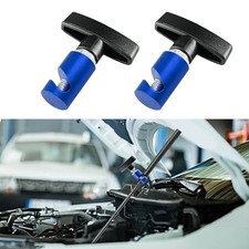 2PCS Car Hood Prop Rods, Lift Support Clamp Hood Stay Holder Piston Stop Blue