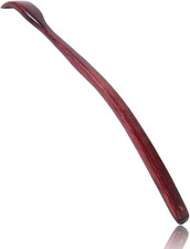 18" Wooden Back Scratcher Oversized Curved Handle Handcrafted Itch Relief Long