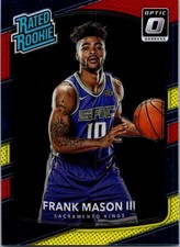 Frank Mason III #167 2017-18 Donruss Optic RC Red and Yellow Sacramento Kings