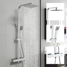 Chrome Bathroom Shower Thermostatic Shower (£5 for a 2-year warranty included)