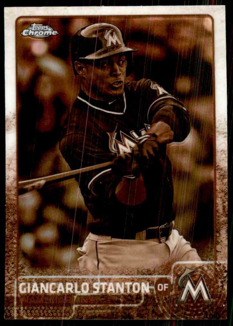 2015 Topps Chrome Sepia Refractors Giancarlo Stanton #65