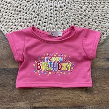 Build A Bear Pink Happy Birthday T-Shirt For BABW Plush Bears
