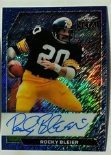 2026 Leaf Metal Rocky Bleier Auto Autograph Shimmer Blue On Card #d 4/4