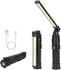 Rechargeable Work Light, 360° Rotate Design, Magnetic LED Work Light Foldable Fl