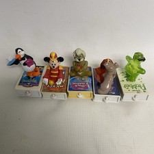 Lot Of 5 Vintage McDonald  s Disney VHS Movie Train W/ Figures Mickey Flubber