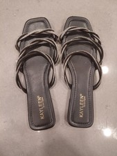 Black Glittery Straps Sandal