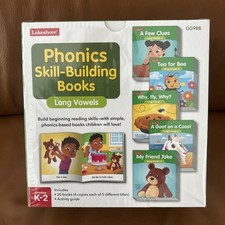 Lakeshore Phonics Skill-Building Books Long Vowels Grades K-2 Homeschooling NEW
