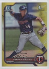 2022 Bowman Chrome Prospects Yellow Refractor 49/75 Danny De Andrade xb2