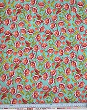 Tula Pink Eden Lotus Tomato OOP Fat Quarter 100% Cotton Quilting Fabric