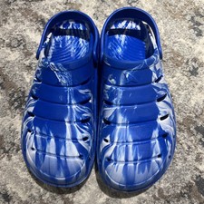 Rugged Shark Clog Men’s Size 10 Comfort EVA Clog Sandals Shoes Blue And White