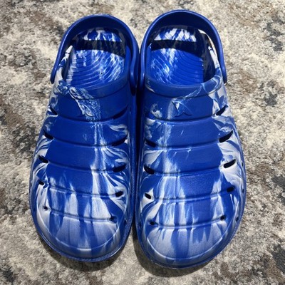 Rugged Shark Clog Men s Size 10 Comfort EVA Clog Sandals Shoes Blue And White
