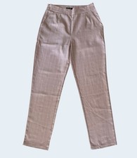Nasty Gal Pants Pink Plaid Side Zip High Rise Ankle Length Preppy Women's Size 6