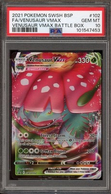 Pokemon Venusaur VMAX Battle Bx. Full Art Promo SWSH102 PSA 10 Gem