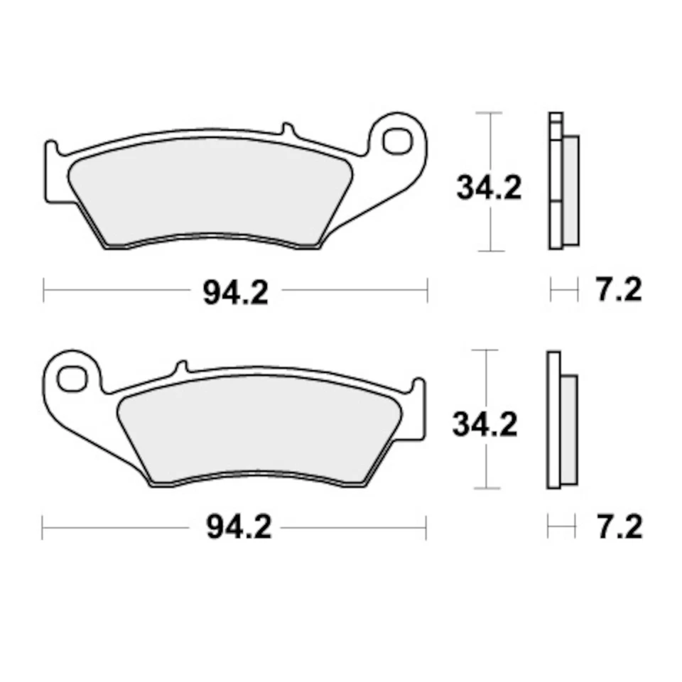 Pastillas de freno delanteras todoterreno SBS Yamaha YZ 250 F 2001-2006 Foto 2 de 4