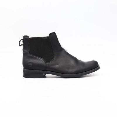 Timberland Magby Leder Stiefeletten Damen schwarz niedrig Chelsea Boot UK Größe 7