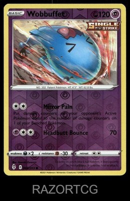 Wobbuffet 066/203 C Evolving Skies Pokemon Reverse Holo LP