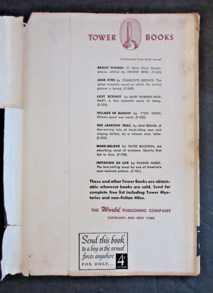 VINTAGE The Picture of Dorian Gray, Oscar Wild - Tower Books First Printing 1944 - Image 4 of 4