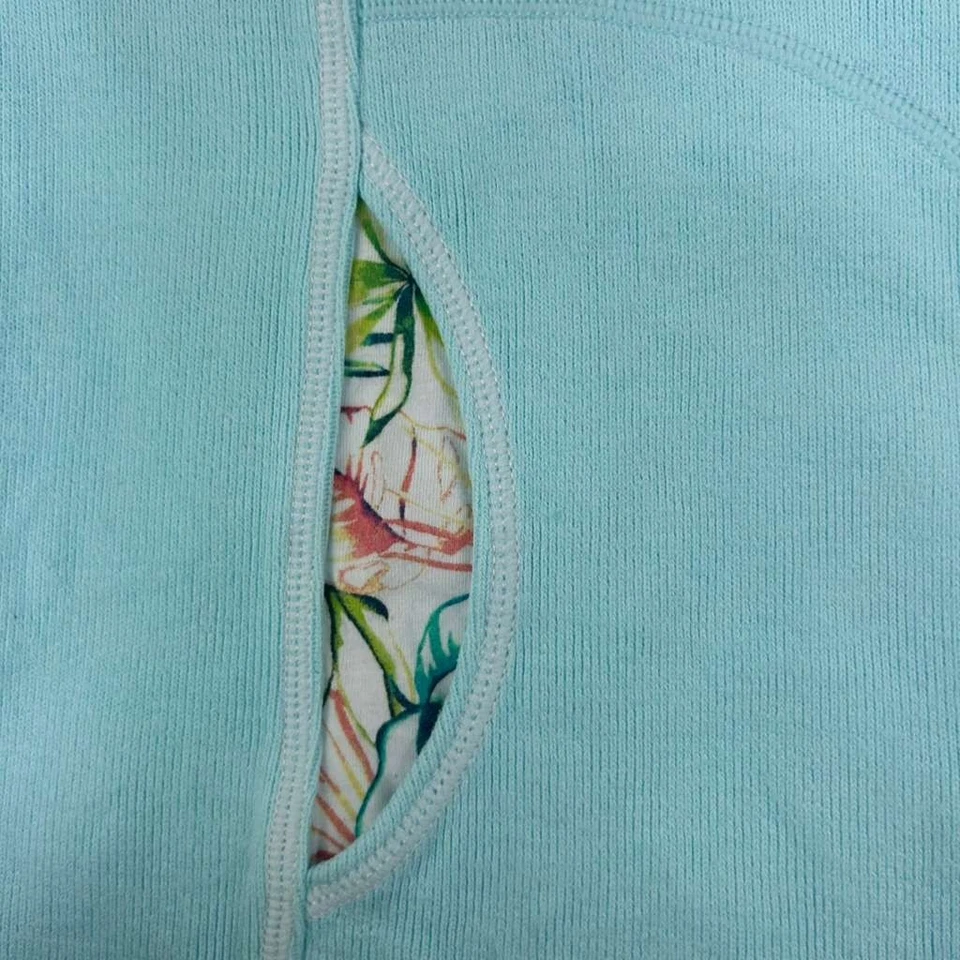 Tommy Bahama Sweatshirt Womens XL Blue Full Zip Mock Neck Long Sleeves - Image 4 of 4