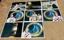 8 Vintage NASA Apollo 14 Prints Crew members Moon Launch Lunar Module