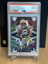 2024 Panini Spectra Marshawn Lloyd Rookie Aura Meta /30 GEM MT PSA 10 RC Packers