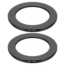 72mm Male 52mm Female Step Down Ring Adapter 2 Pcs for ND IR DSLR Lenses, Black