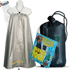Wearable Shower Poncho Privacy Tent for RV Camping Swimming Portable Changing...