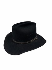 Trapper Jack Hats Rodeo Black Wool Western Cowboy Hat USA Made Vintage Ranch