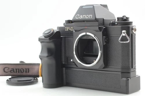 [Near MINT] Canon NEW F-1 AE 35mm SLR Camera Body Power Winder FN Battery JAPAN