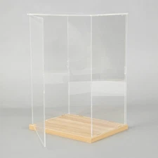 Acrylic Display Case Figurine Dustproof Box for Collectibles Figures Showcase US