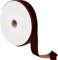 25Mm Dunkelbraunes Vintage Samtband 20 Yards - Bastelband Geschenk