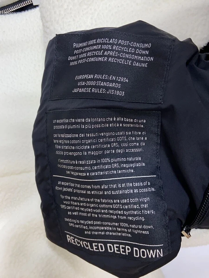 Chaqueta de plumón DUVETICA giabsarchivio reversible 46 poliéster negra usada Foto 4 de 4