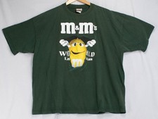 Vintage 90s Las Vegas M&M World Tshirt Size M Made in USA Forest Green