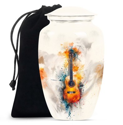 Guitar Harmony Cremation Urns for Ashes Adult Mom, Decorative Urn (10 Inch)