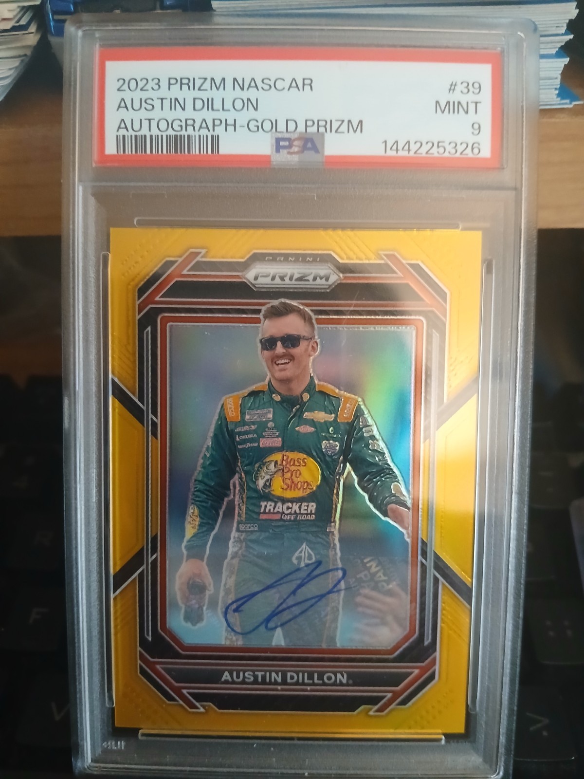 2023 Prizm Racing Austin Dillon Gold Auto /10 Psa 9