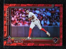 2025 Topps Series 1 Spring Training Red Foilboard 4/5 Zach Neto #282 0vf5