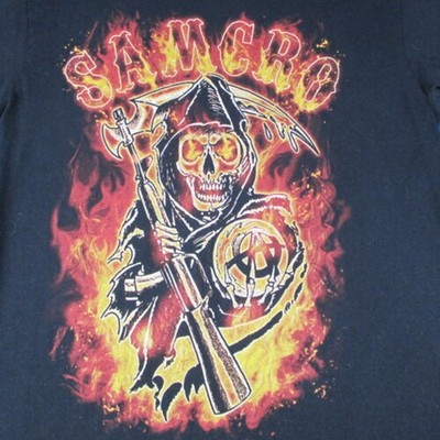 SONS OF ANARCHY Prospect SAMCRO Skull Reaper Graphic T-Shirt SOA Medium