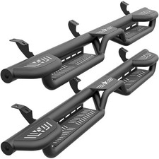 3-raised Steps Side Running Boards For 2005-2023 Toyota Tacoma Double Crew Cab