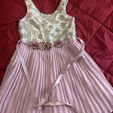Rare Editions Pink Formal Dress Tea Length Dance Size 6x