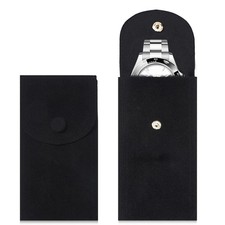 2 Pcs Velvet Watch Pouch Portable Flannelette Watch Storage Bag Single Travel...