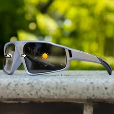 Photochromic Sports Sunglasses Men Women Cycling Hiking UV400 Windproof Goggles