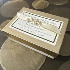 Thymes Goldleaf Hydrangea Perfumed Luxurious Honey Bath Soap Box Set~2 Bars