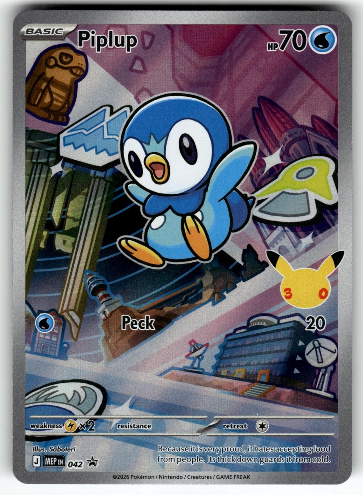 Piplup 042 Holo Promo ME: Mega Evolution Promo Pokemon Near Mint