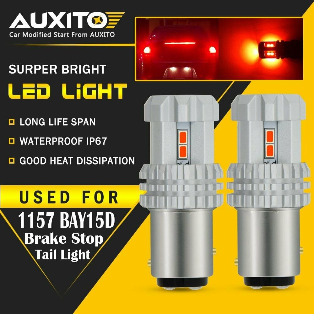 2x RED 12 Cluster LED 1157 Replacement Car Stop Tail Bulb Lamp Light Creative