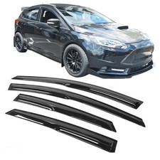 4pcs Window Visor Rain Guard Smoke Tinted Acrylic WDMFFCS124