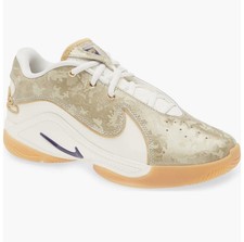 New 160 Nike Lebron XXII KC GS Boys Shoes Pale Ivory Metallic Gold Size 5 Youth