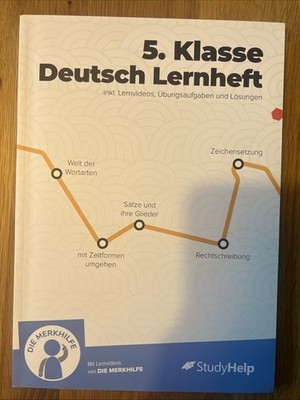 StudyHelp 5. Klasse Deutsch Lernheft Lehrer Schmidt mit Lernvideos Neu Unbenutzt