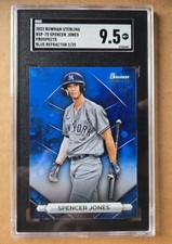 Spencer Jones 2023 Bowman Sterling Blue /25 SGC 9.5