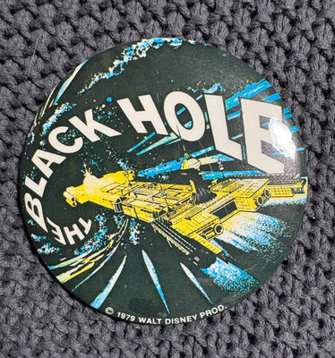 1979 THE BLACK HOLE 3.5'' Pin Pinback Button FVF 7.0 Walt Disney Productions