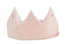 Mud Pie Toddler girl light pink velvet light up crown 100 Polyester NEW